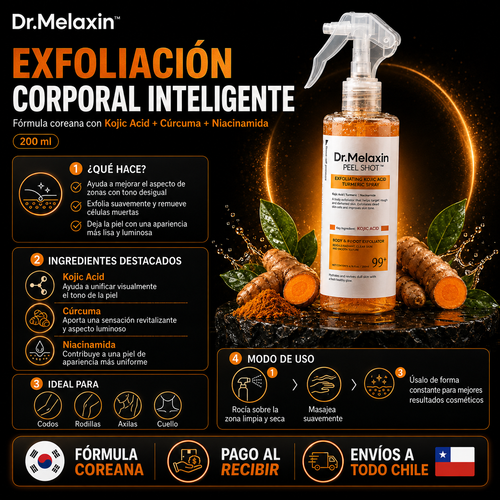 Dr. Melaxin Peel Shot™ – Spray Exfoliante Corporal Coreano